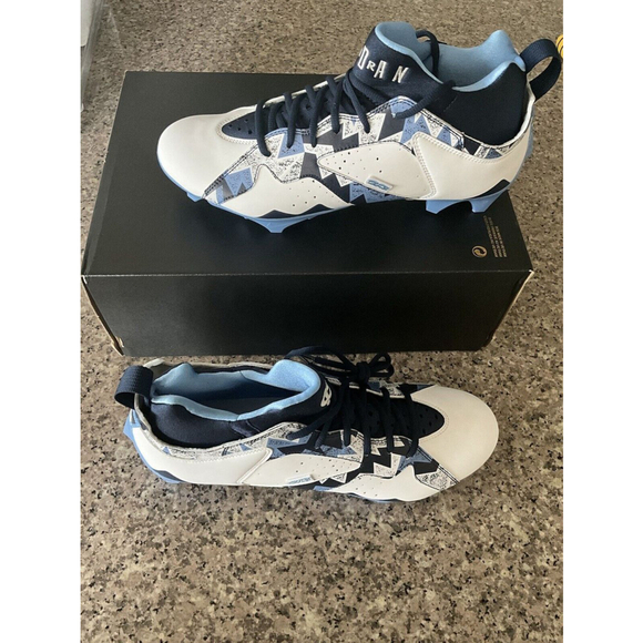 Nike Jordan 7 Low Vapor Edge UNC Player Exclusive Football Cleats Mens Size 12 - Picture 1 of 16